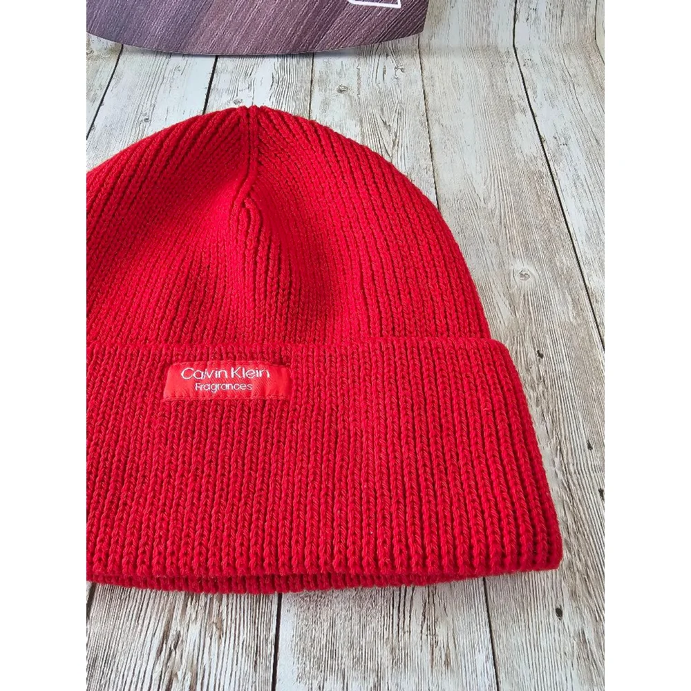 Calvin Klein Red knit Beanie
